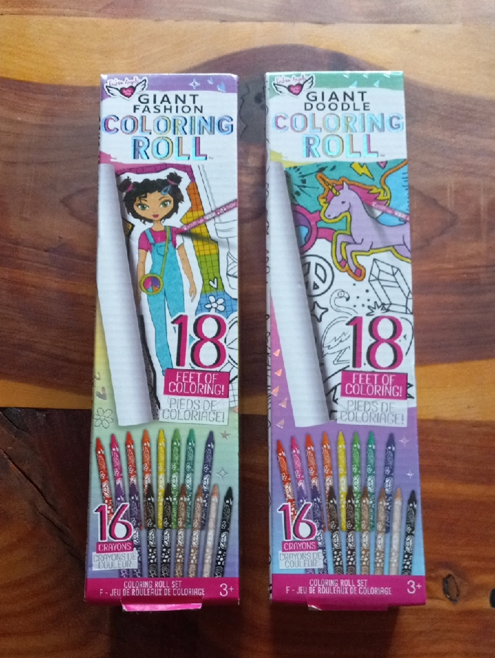 Set Of 2 Fashion Angels Giant Doodle Coloring Roll - Multicolor (18 Feet)